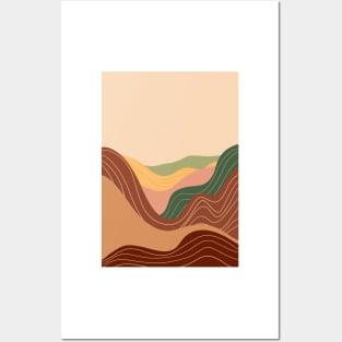 Modern Earthy Tones Mountains 16 Posters and Art